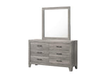 B9320 Hopkins Bed Twin + Dresser + Mirror + Nightstand Driftwood