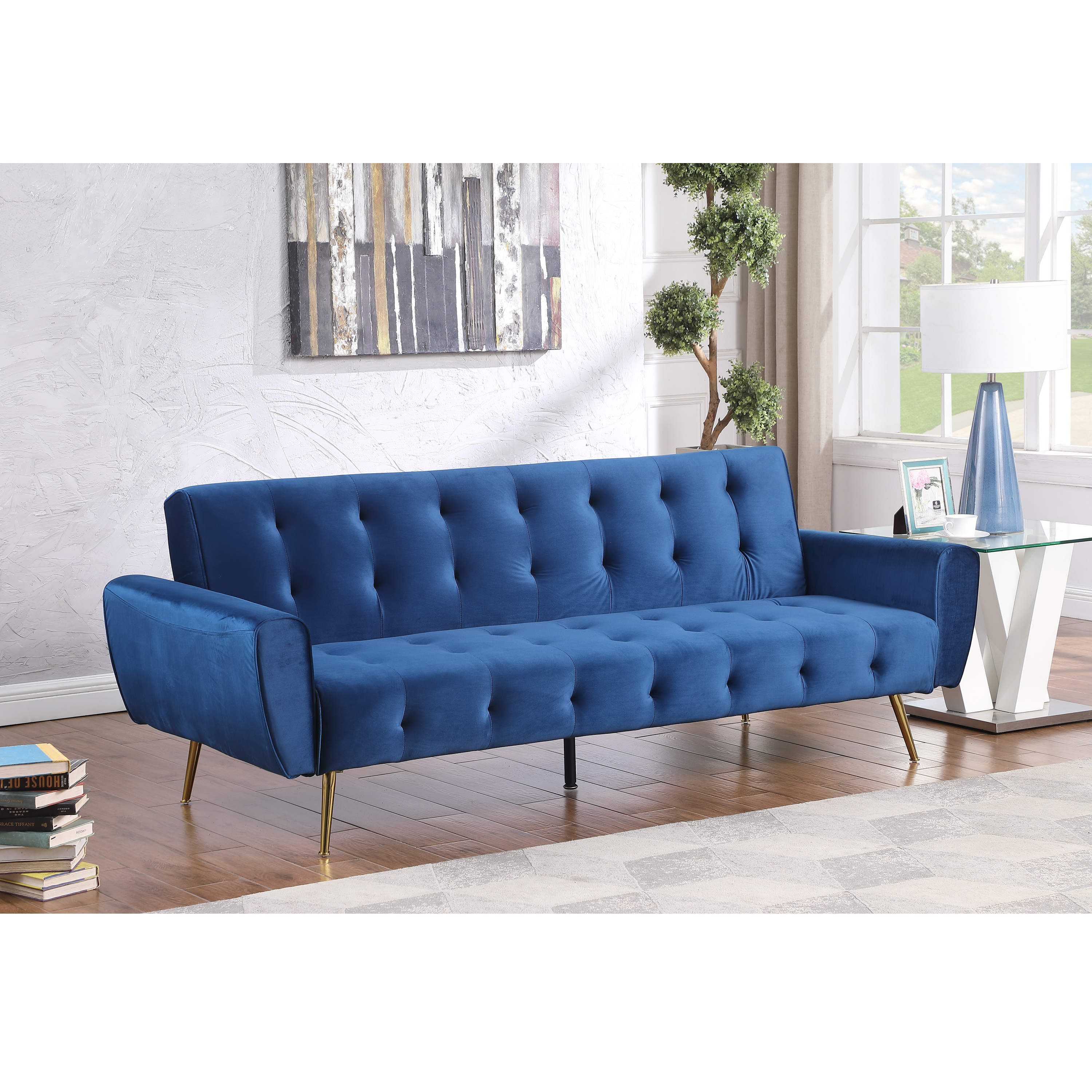 KIARA - Sofa Bed (Navy Velvet) - 47514